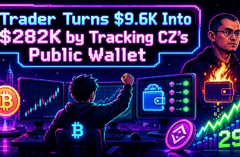 Trader Turns $9.6K Into $282K by Tracking CZ’s Public Wallet
