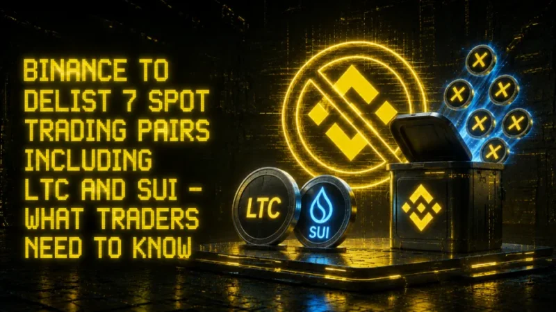 Binance to Delist 7 Spot Trading Pairs Including LTC and SUI — What Traders Need to Know
