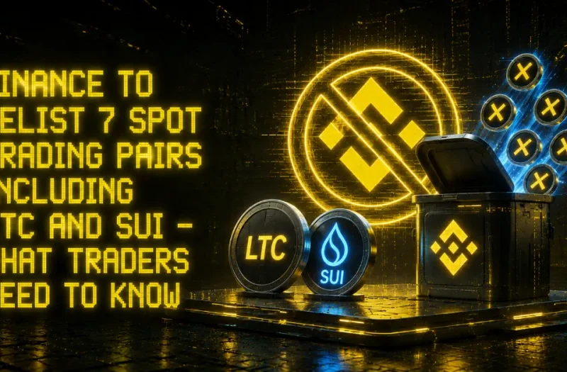 Binance to Delist 7 Spot Trading Pairs Including LTC and SUI — What Traders Need to Know
