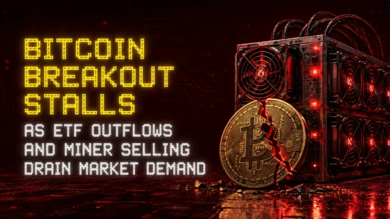 Bitcoin Breakout Stalls as ETF Outflows and Miner Selling Drain Market Demand