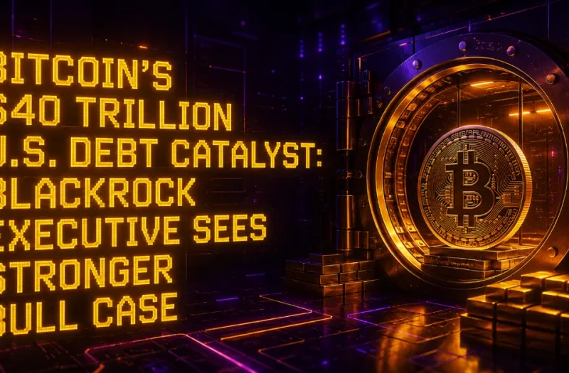 Bitcoin’s $40 Trillion U.S. Debt Catalyst: BlackRock Executive Sees Stronger Bull Case