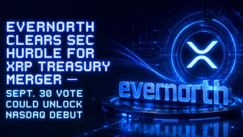 Evernorth Clears SEC Hurdle for XRP Treasury Merger — Sept. 30 Vote Could Unlock Nasdaq Debut