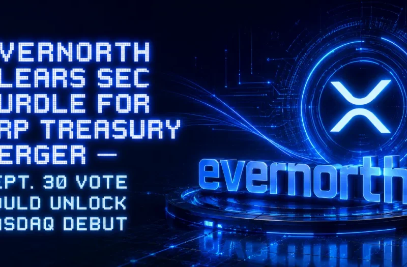 Evernorth Clears SEC Hurdle for XRP Treasury Merger — Sept. 30 Vote Could Unlock Nasdaq Debut