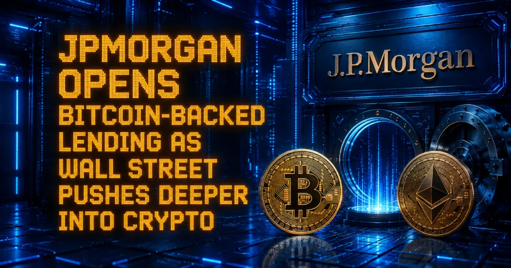 JPMorgan Opens Bitcoin-Backed Lending as Wall Street Pushes Deeper Into Crypto