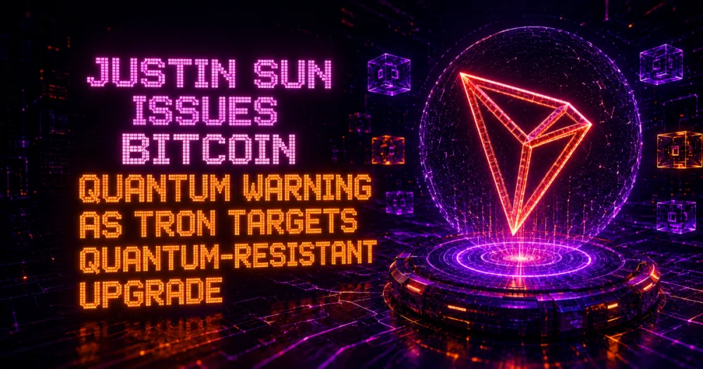 Justin Sun Issues Bitcoin Quantum Warning as TRON Targets Quantum-Resistant Upgrade