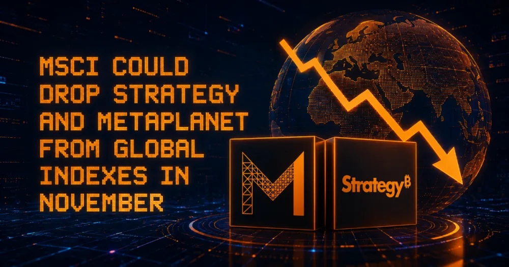 MSCI Could Drop Strategy and Metaplanet From Global Indexes in November