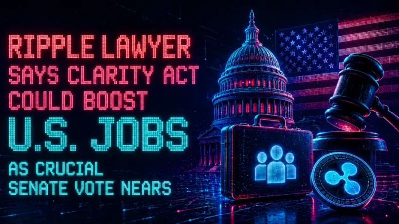 Ripple Lawyer Says CLARITY Act Could Boost U.S. Jobs as Crucial Senate Vote Nears