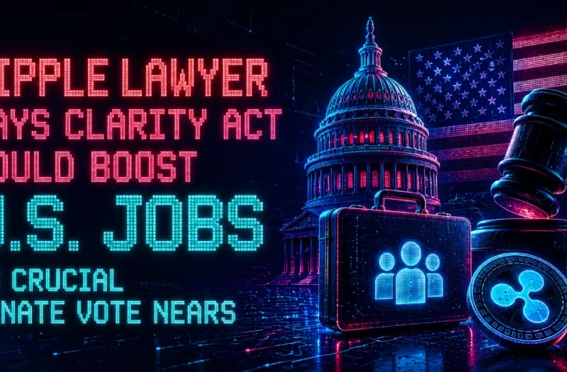 Ripple Lawyer Says CLARITY Act Could Boost U.S. Jobs as Crucial Senate Vote Nears