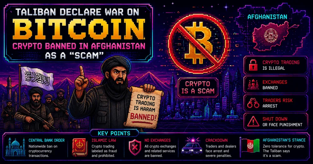 Taliban Declare War on Bitcoin: Crypto Banned in Afghanistan as a “Scam”