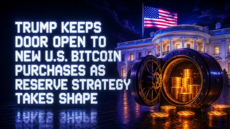 Trump Keeps Door Open to New U.S. Bitcoin Purchases as Reserve Strategy Takes Shape