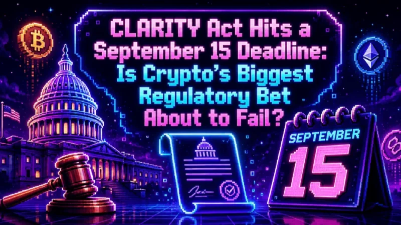CLARITY Act Hits a September 15 Deadline: Is Crypto’s Biggest Regulatory Bet About to Fail?