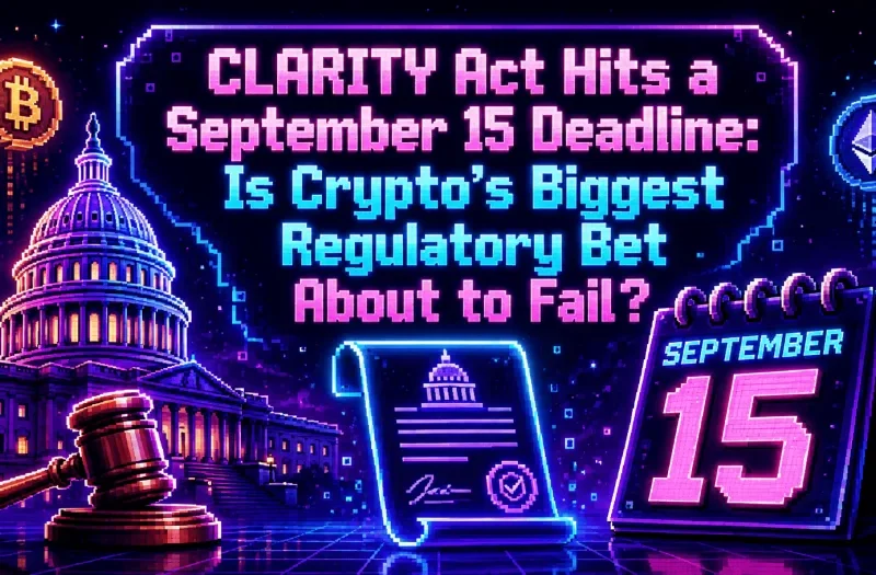 CLARITY Act Hits a September 15 Deadline: Is Crypto’s Biggest Regulatory Bet About to Fail?