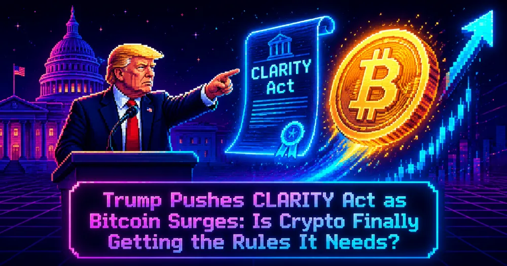 Trump Pushes CLARITY Act as Bitcoin Surges: Is Crypto Finally Getting the Rules It Needs?