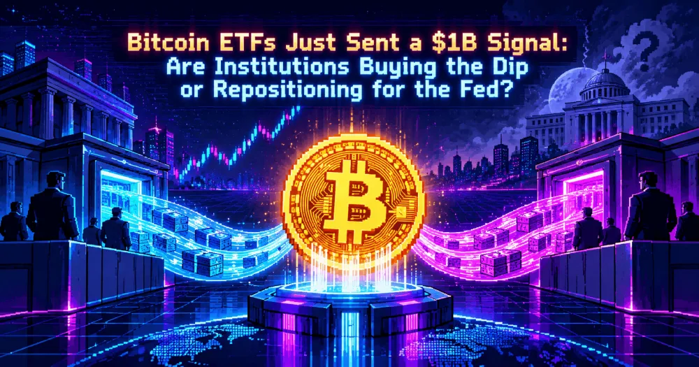 Bitcoin ETFs Just Sent a $1B Signal: Are Institutions Buying the Dip or Repositioning for the Fed?