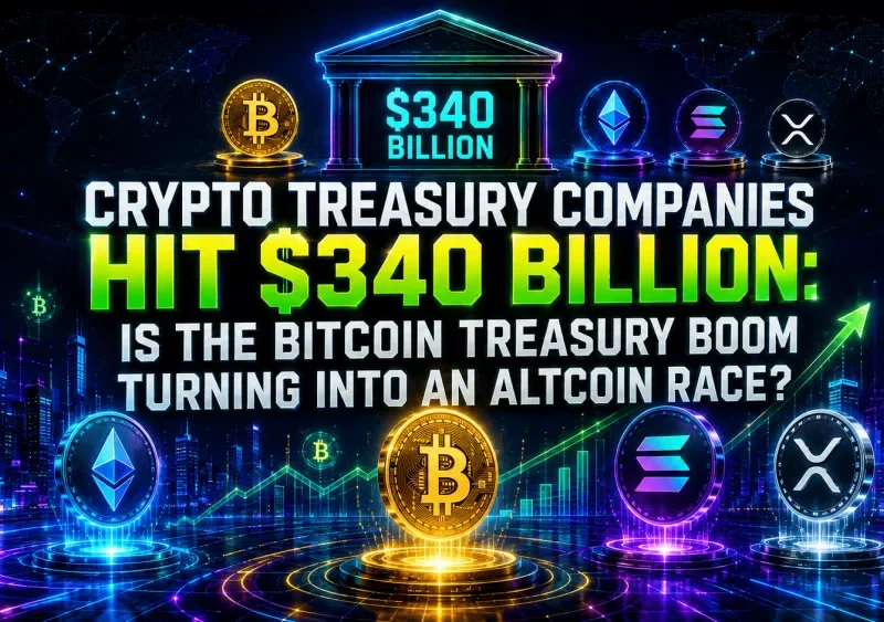 Crypto Treasury Companies Hit $340 Billion: Is the Bitcoin Treasury Boom Turning Into an Altcoin Race?