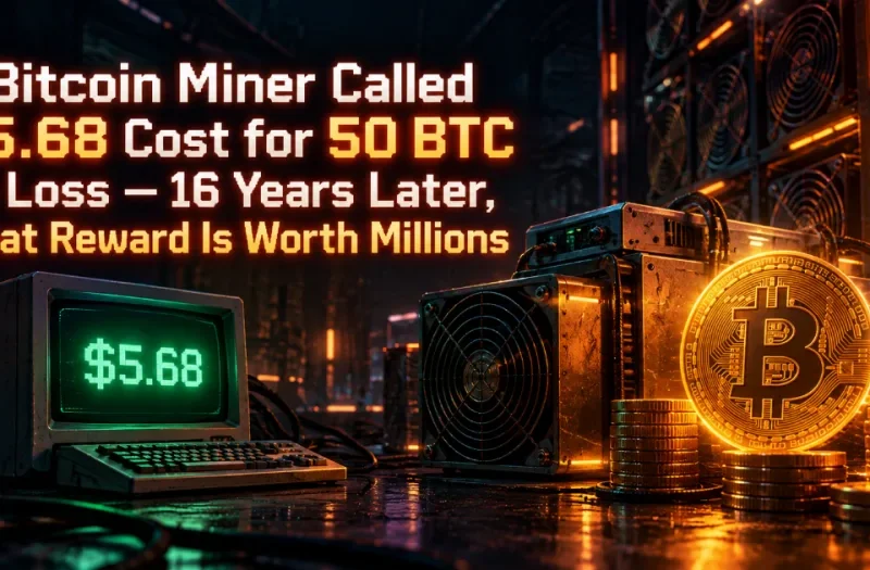 Bitcoin Miner Called $5.68 Cost for 50 BTC a Loss — 16 Years Later, That Reward Is Worth Millions