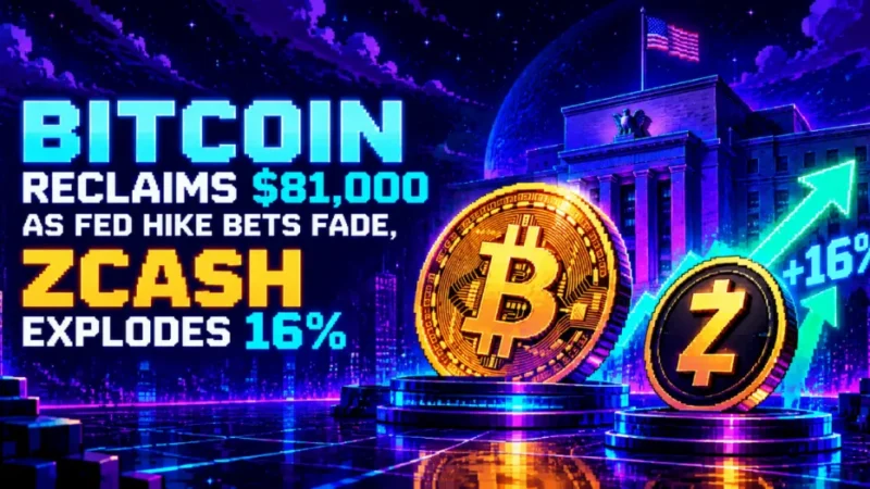Bitcoin Reclaims $81,000 as Fed Hike Bets Fade, Zcash Explodes 16%