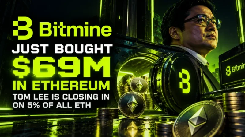 Bitmine Just Bought $69M in Ethereum — Tom Lee Is Closing In on 5% of All ETH