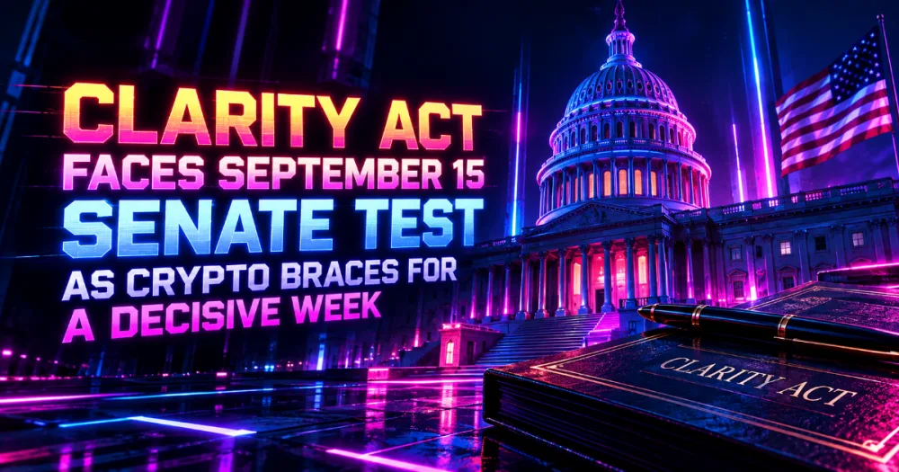 CLARITY Act Faces September 15 Senate Test as Crypto Braces for a Decisive Week