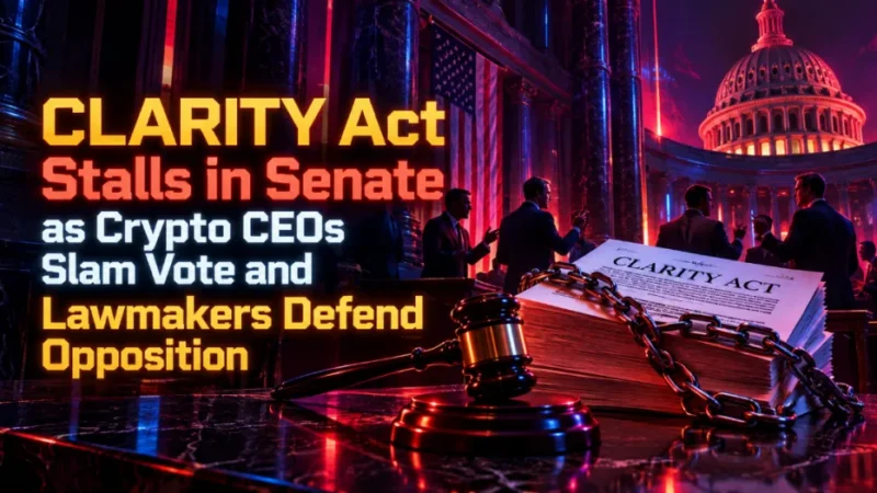CLARITY Act Stalls in Senate as Crypto CEOs Slam Vote and Lawmakers Defend Opposition