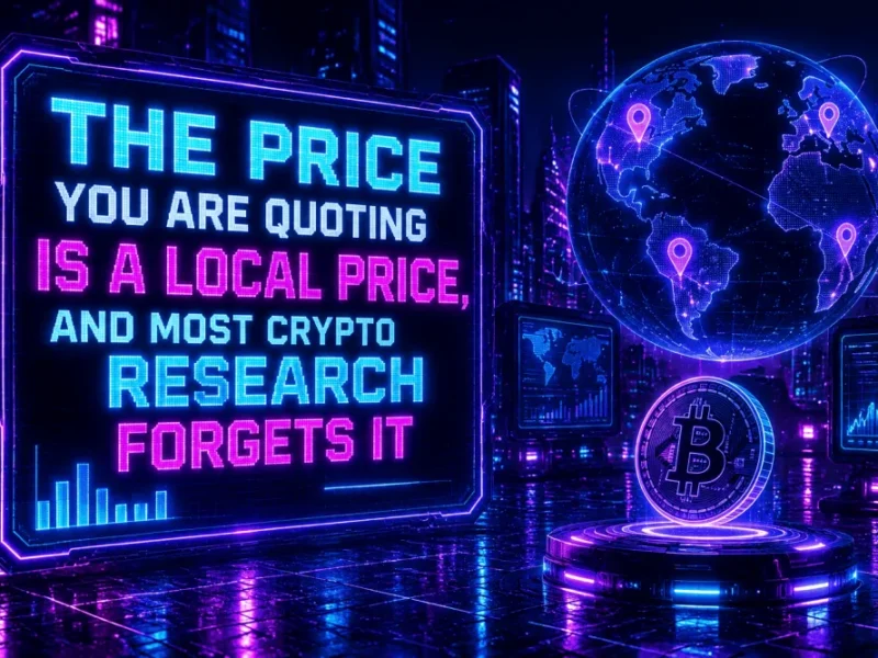 The Price You Are Quoting Is a Local Price, and Most Crypto Research Forgets It