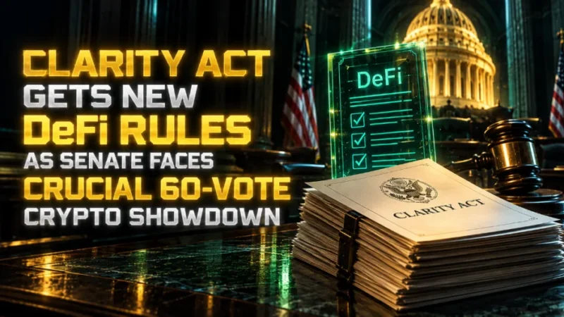 Clarity Act Gets New DeFi Rules as Senate Faces Crucial 60-Vote Crypto Showdown