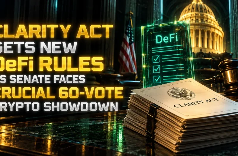 Clarity Act Gets New DeFi Rules as Senate Faces Crucial 60-Vote Crypto Showdown