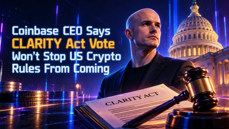 Coinbase CEO Says CLARITY Act Vote Won’t Stop US Crypto Rules From Coming