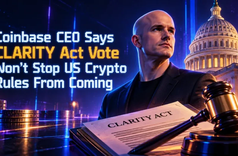 Coinbase CEO Says CLARITY Act Vote Won’t Stop US Crypto Rules From Coming