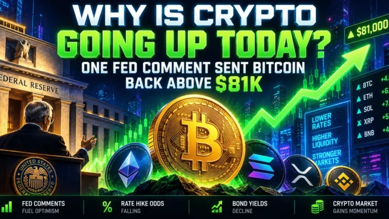 Why Is Crypto Going Up Today? One Fed Comment Sent Bitcoin Back Above $81K