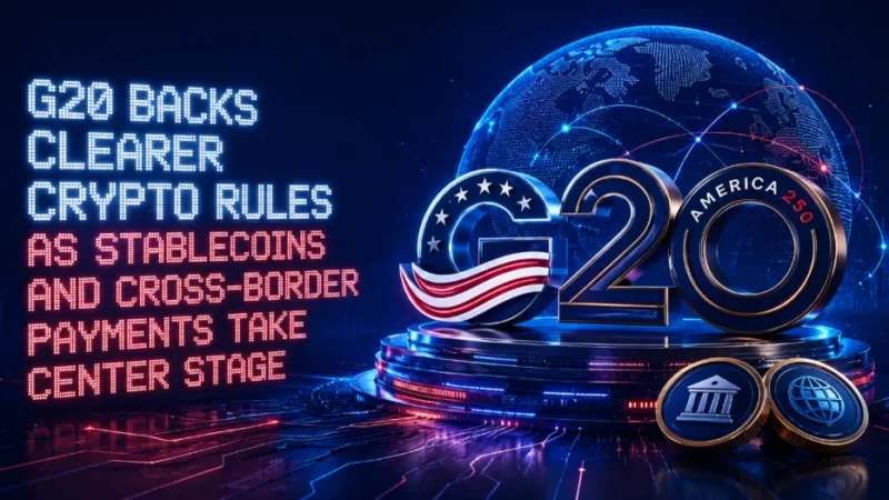 G20 Backs Clearer Crypto Rules as Stablecoins and Cross-Border Payments Take Center Stage