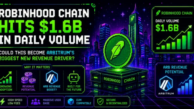 Robinhood Chain Hits $1.6B in Daily Volume: Could This Become Arbitrum’s Biggest New Revenue Driver?