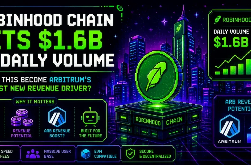 Robinhood Chain Hits $1.6B in Daily Volume: Could This Become Arbitrum’s Biggest New Revenue Driver?