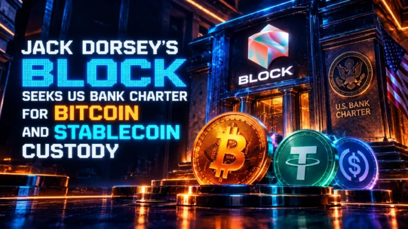Jack Dorsey’s Block Seeks US Bank Charter for Bitcoin and Stablecoin Custody