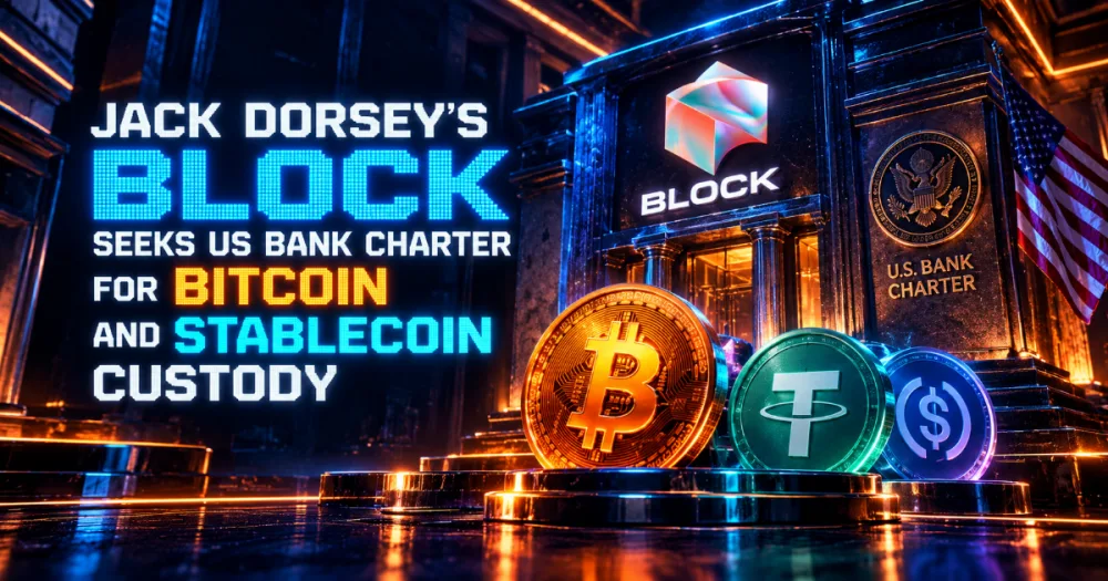 Jack Dorsey’s Block Seeks US Bank Charter for Bitcoin and Stablecoin Custody