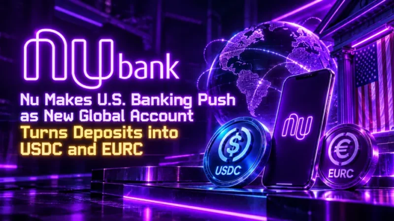 Nu Makes U.S. Banking Push as New Global Account Turns Deposits Into USDC and EURC