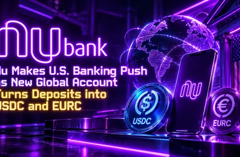 Nu Makes U.S. Banking Push as New Global Account Turns Deposits Into USDC and EURC