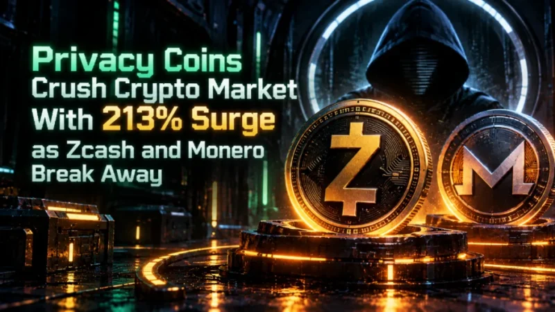 Privacy Coins Crush Crypto Market With 213% Surge as Zcash and Monero Break Away
