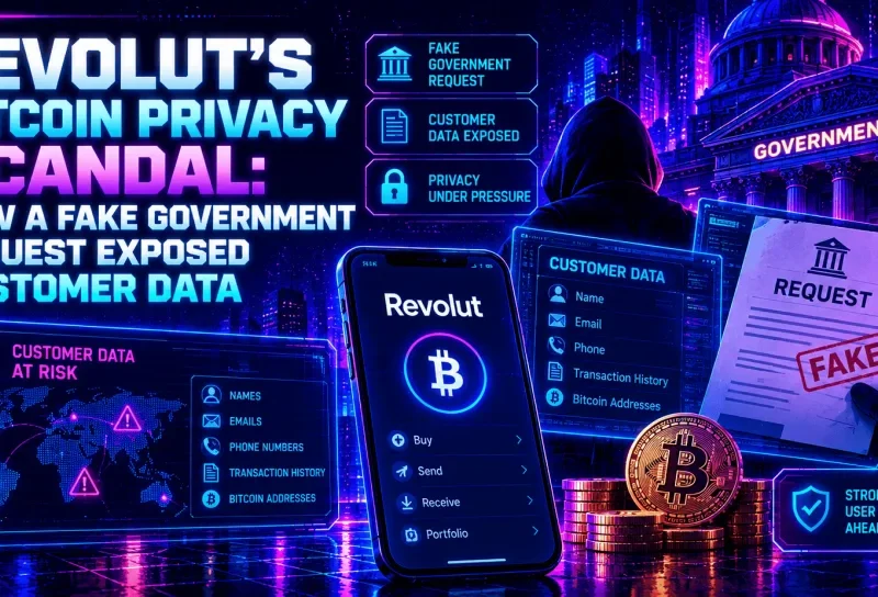 Revolut’s Bitcoin Privacy Scandal: How a Fake Government Request Exposed Customer Data