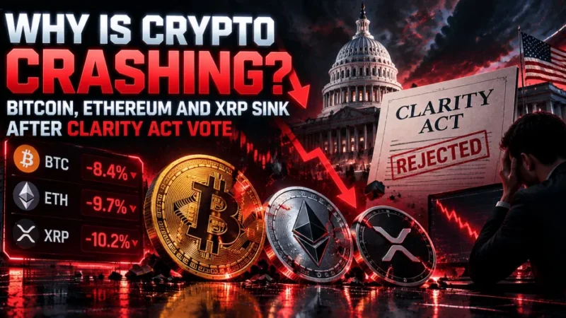 Why Is Crypto Crashing? Bitcoin, Ethereum and XRP Sink After CLARITY Act Vote