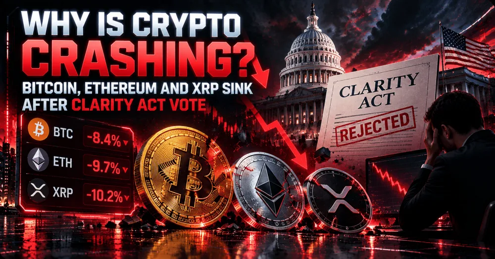 Why Is Crypto Crashing? Bitcoin, Ethereum and XRP Sink After CLARITY Act Vote