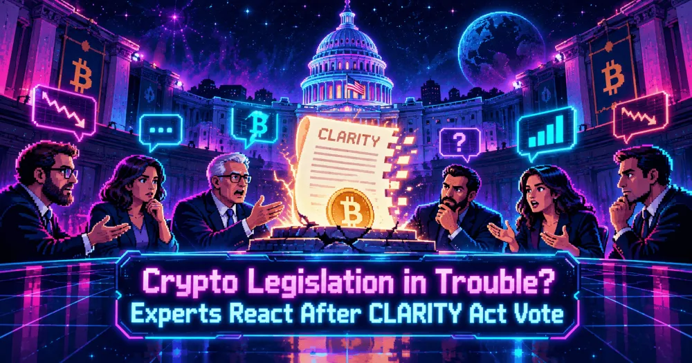 Crypto Legislation in Trouble? Experts React After CLARITY Act Vote