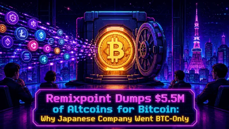Remixpoint Dumps $5.5M of Altcoins for Bitcoin: Why Japanese Company Went BTC-Only