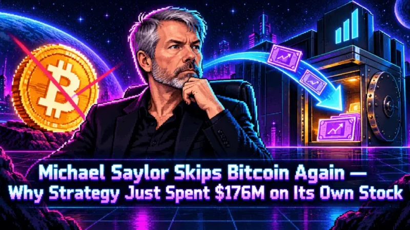 Michael Saylor Skips Bitcoin Again — Why Strategy Just Spent $176M on Its Own Stock